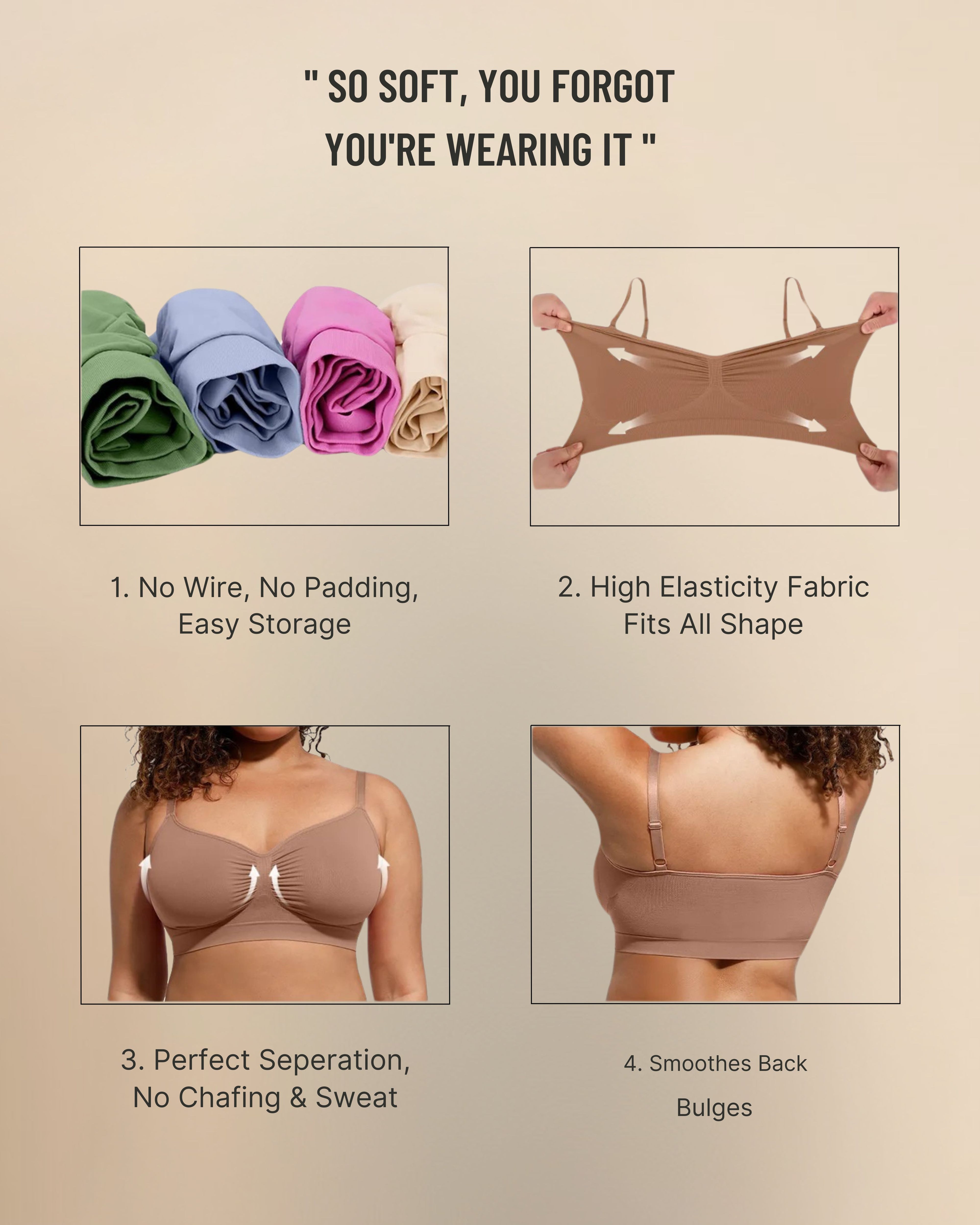 Veluna Seamless Wireless Bra ComfortLift™